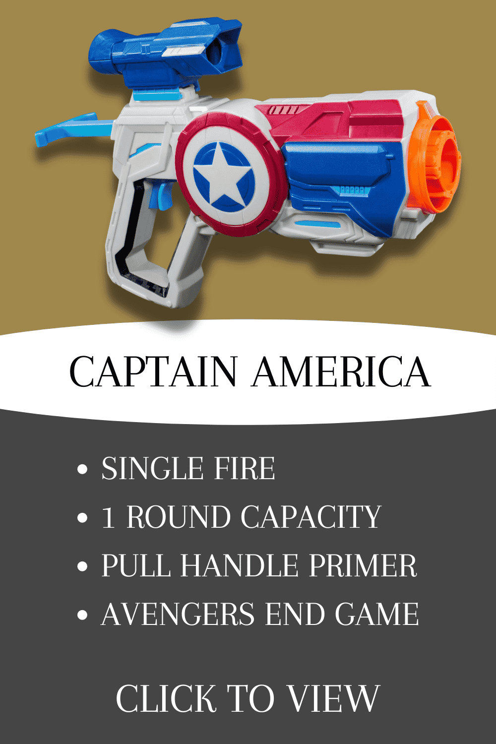nerf assembler gear captain america blaster
